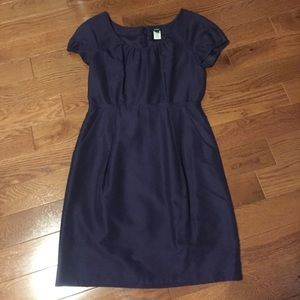 J. Crew Dolores Deep Purple Pocket Dress